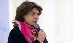 La présidente de la Métropole Aix-Marseille-Provence, Martine Vassal, à Marseille le 5 mai 2025 ( AFP / MIGUEL MEDINA )