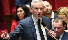 Le ministre de l'Économie Bruno Le Maire, le 14 février 2022, à l'Assemblée nationale. ( AFP / BERTRAND GUAY )