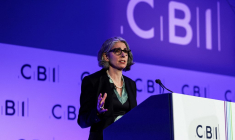 Rain Newton-Smith, directrice générale de la Confederation of British industry (CBI) à la conférence de la CBI le 25 novembre 2024 à Londres ( AFP / ADRIAN DENNIS )
