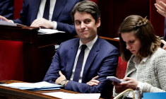 Gabriel Attal à Paris, le 27 mars 2024. ( AFP / STEPHANE DE SAKUTIN )