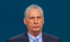 Le président cubain Miguel Diaz-Canel à Dubaï le 1er décembre 2023. ( AFP / KARIM SAHIB )