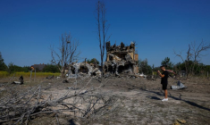 Conséquences d'une attaque de missiles russes dans la région de Kiev