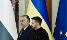 Viktor Orban et Volodymyr Zelensky à Kiev, en Ukraine, le 2 juillet 2024. ( AFP / GENYA SAVILOV )