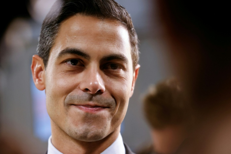 Le leader du parti centriste D66, Rob Jetten, le 30 octobre 2025 à La Haye ( AFP / SIMON WOHLFAHRT )