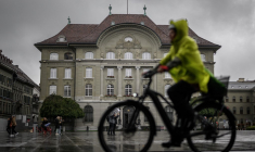 Berne, en Suisse, le 23 septembre 2024. ( AFP / FABRICE COFFRINI )