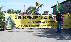 La "Manif du futur" à Bure, dans la Meuse, le 20 septembre 2025 ( AFP / Jean-Christophe VERHAEGEN )