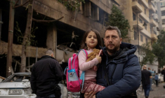 Conséquences d'une frappe israélienne dans la rue Mar Elias de Beyrouth