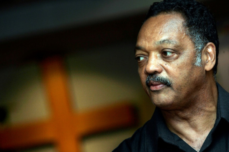 Le révérend Jesse Jackson, figure de la lutte pour les droits civiques aux Etats-Unis, le 25 octobre 2005 à Johannesburg, en Afrique du Sud ( AFP / GIANLUIGI GUERCIA )