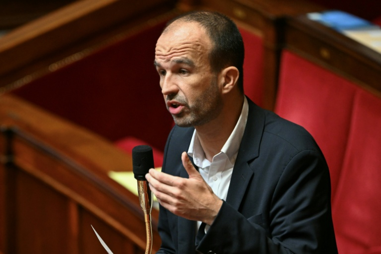 Manuel Bompard, le coordinateur de LFI lors du débat sur le budget de la Sécurité sociale, à l'Assemblée nationale, Paris le 3 novembre 2025 ( AFP / Bertrand GUAY )