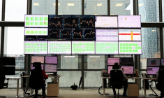 Bourse Euronext dans le quartier d'affaires de La Défense à Paris