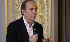 Xavier Niel à Paris, le 21 mai 2024. ( POOL / YOAN VALAT )