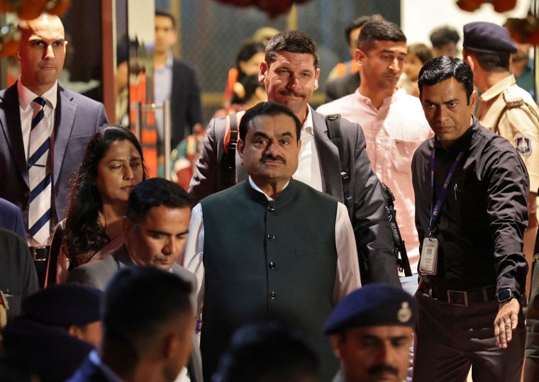 Le président du groupe Adani, Gautam Adani, lors des célébrations pré-nuptiales d'Anant Ambani et de Radhika Merchant en Inde