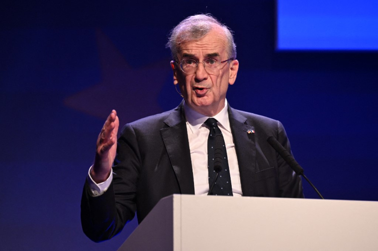 Francois Villeroy de Galhau, à Francofort, le 22 novembre 2024 ( AFP / KIRILL KUDRYAVTSEV )