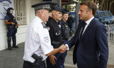 Emmanuel Macron à Nouméa en Nouvelle-Calédonie le 23 mai 2024 ( POOL / LUDOVIC MARIN )