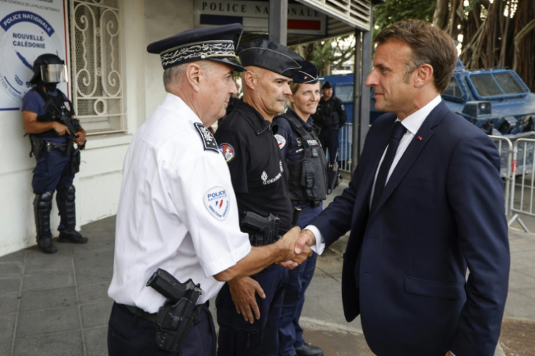 Emmanuel Macron à Nouméa en Nouvelle-Calédonie le 23 mai 2024 ( POOL / LUDOVIC MARIN )