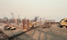 Incendies au Chili: images des dégâts à Penco