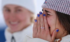 Ski acrobatique - Cérémonie de victoire des bosses féminines