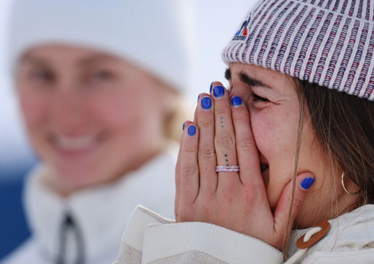 Ski acrobatique - Cérémonie de victoire des bosses féminines