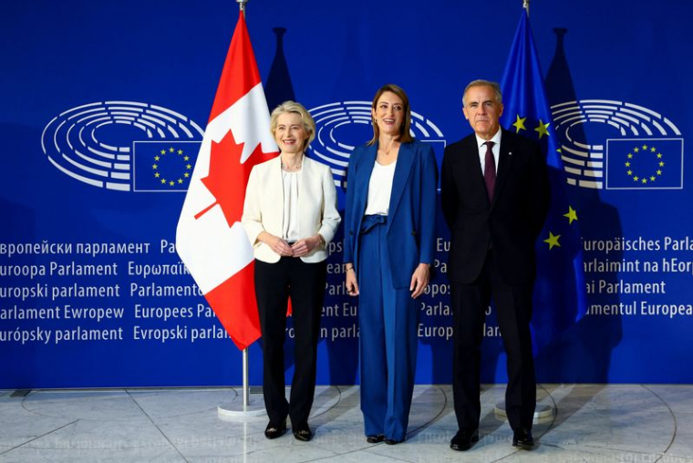 Le Premier ministre canadien Mark Carney à Strasbourg