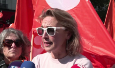 Manifestation: "On joue la survie des services publics" (Marylise Léon)