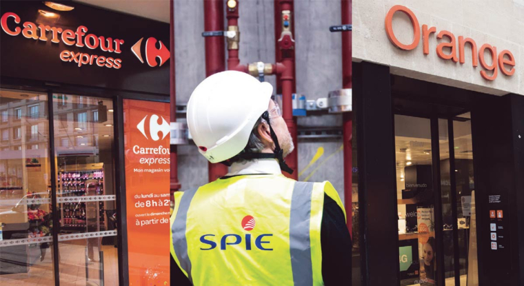 Les investisseurs ont épargné Carrefour, Spie et Orange depuis le 1er janvier en raison de leurs perspectives pour les mois à venir ou leur généreuse politique en matière de distribution de dividendes aux actionnaires. (© Carrefour/Spie/Orange)