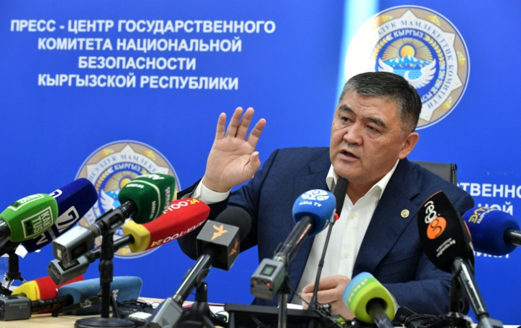 L'ancien chef des services secrets du Kirghizstan, Kamtchybek Tachiev lors d'une conférence de presse à Bichkek, le 17 décembre 2024 ( AFP / VYACHESLAV OSELEDKO )