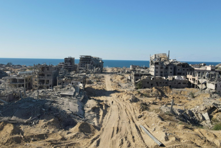 Vue aérienne de destructions dans le nord-ouest de la ville de Gaza, le 15 octobre 2025 ( AFP / - )