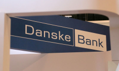 Le logo de la banque danoise Danske Bank à Toronto