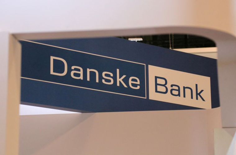 Le logo de la banque danoise Danske Bank à Toronto