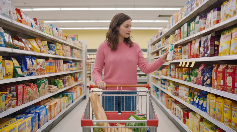 En alimentation, le jugement ne s&rsquo;arr&ecirc;te pas &agrave; l&rsquo;emballage. Au moment de la d&eacute;gustation, le consommateur &eacute;value aussi une sensation concr&egrave;te li&eacute;e au go&ucirc;t, &agrave; la texture, etc. (cr&eacute;dit: Adobe Stock/photo g&eacute;n&eacute;r&eacute;e par IA)