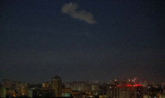 Vue sur Kyiv après une frappe de drone russe