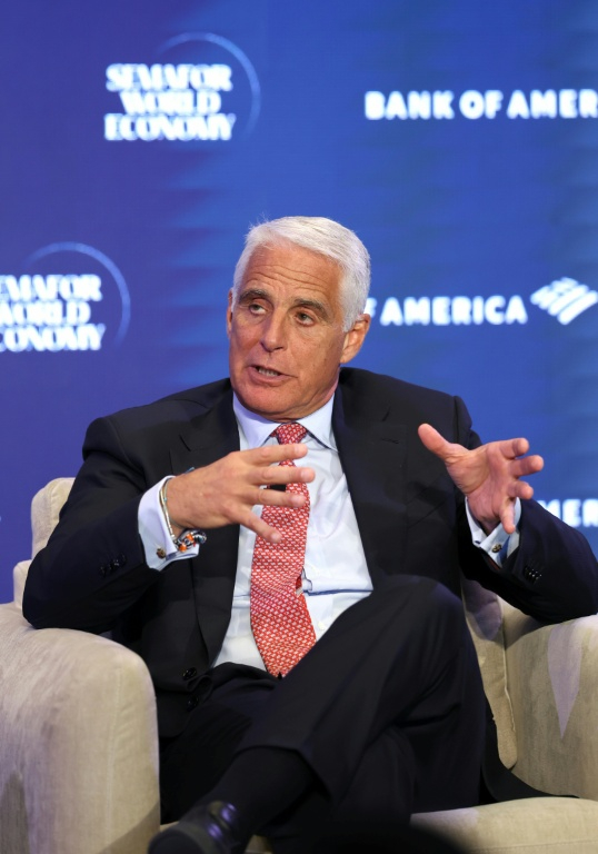 Le patron d'UniCredit Andrea Orcel à Washington le 14 avril 2026  ( GETTY IMAGES NORTH AMERICA / TASOS KATOPODIS )