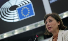 La commissaire européenne aux valeurs et à la transparence Vera Jourova à Strasbourg, en France