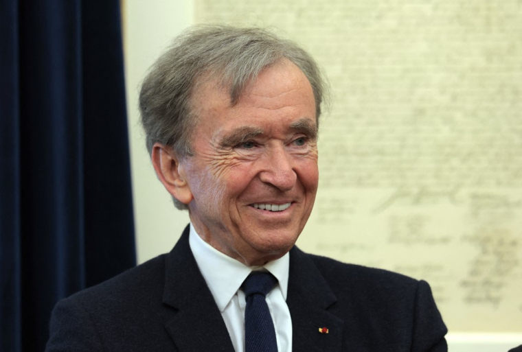 Bernard Arnault à Washington, aux Etats-Unis, le 6 mai 2025. ( GETTY IMAGES NORTH AMERICA / ANNA MONEYMAKER )