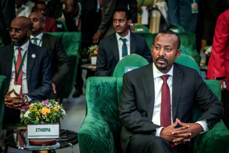 Le Premier ministre éthiopien Abiy Ahmed lors d'un sommet sur le climat le 8 septembre 2025 à Addis Abeba ( AFP / Luis TATO )