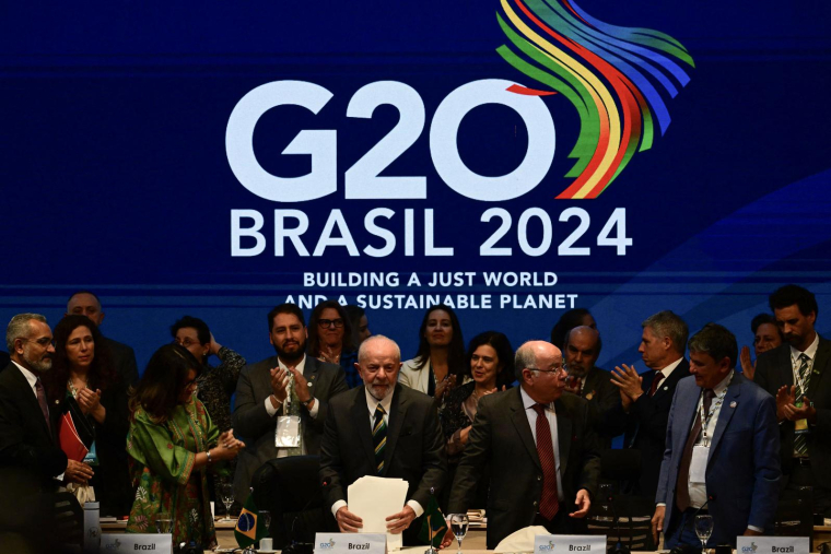 Le sommet du G20 à Rio de Janeiro, au Brésil, le 24 juillet 2024. ( AFP / PABLO PORCIUNCULA )