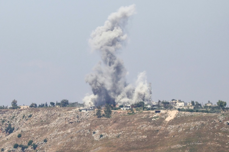 Une attaque aérienne israélienne au sud de Marjayoun, au Liban, à Arnoun, le 1er juin 2026 ( AFP / - )