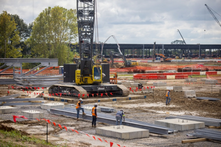 Un centre de données en construction à Saint Francisville, en Louisiane, le 5 octobre 2026 ( GETTY / Kathleen Flynn )