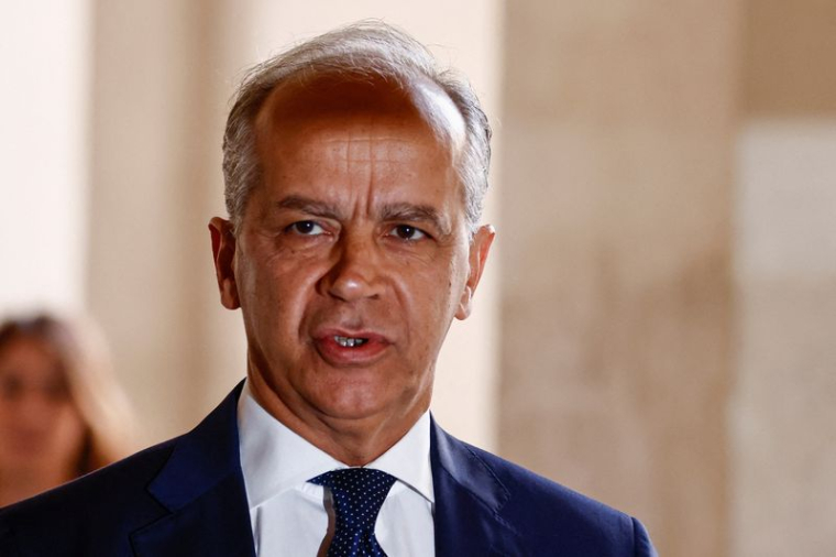 Le ministre italien de l'Intérieur, Matteo Piantedosi, lors de la cérémonie de prestation de serment du nouveau gouvernement italien