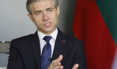 Kestutis Budrys à Vilnius, en Lituanie, le 14 mai 2026. ( AFP / PETRAS MALUKAS )