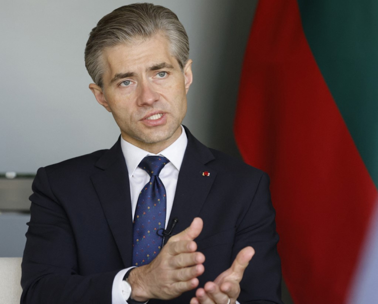 Kestutis Budrys à Vilnius, en Lituanie, le 14 mai 2026. ( AFP / PETRAS MALUKAS )