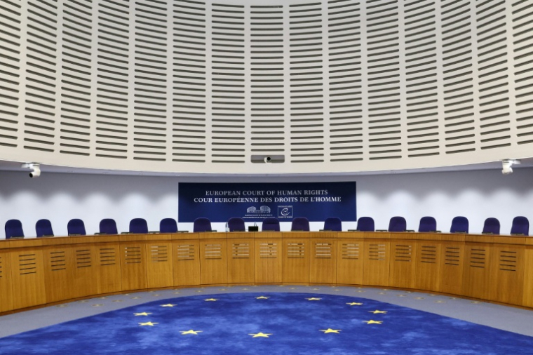 La Cour européenne de justice des droits de l'homme (CEDH), le 4 avril 2024 à Strasbourg ( AFP / Frederick FLORIN )