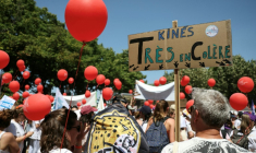 Manifestation de soignants libéraux à Paris, le 1er juillet 2025 ( AFP / Thomas SAMSON )