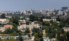Vue d'ensemble de la colonie israélienne de Beit El, en Cisjordanie occupée par Israël