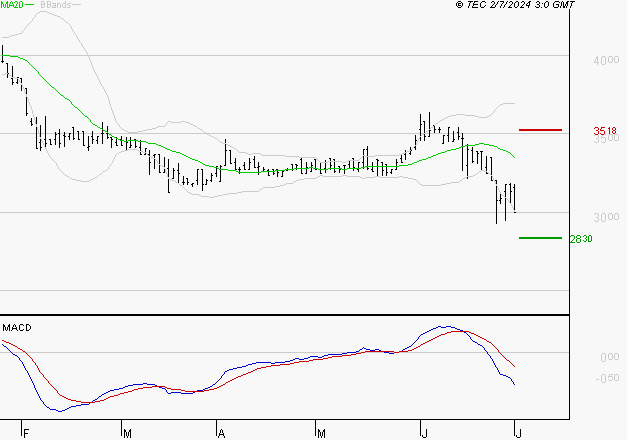 BOIRON SA : Sous les résistances, une consolidation est probable