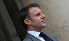 Le président français Macron au palais de l'Élysée à Paris