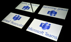 Microsoft a échappé vendredi à une amende de l'Union européenne (UE) pour abus de position dominante liée à Teams, son application de visioconférence ( AFP / Lionel BONAVENTURE )