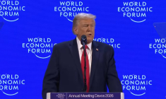 Donald Trump à Davos. (crédit : World Economic Forum)