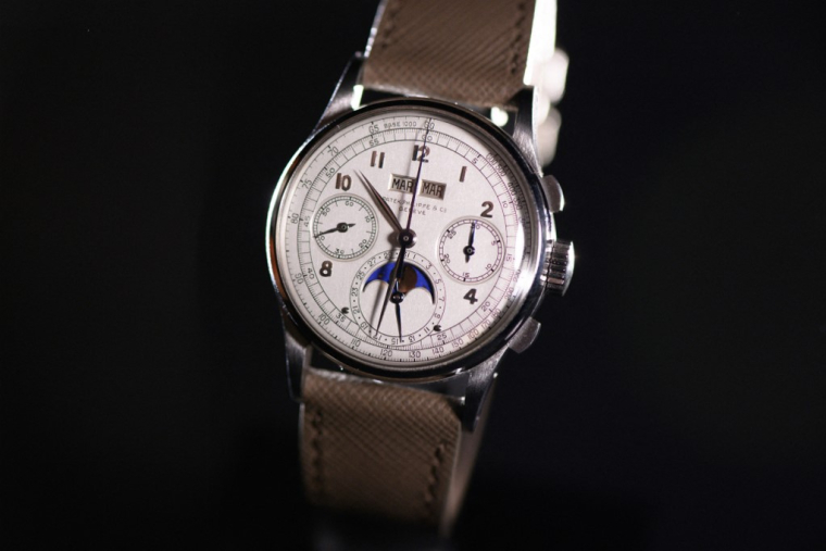 Une montre Patek Philippe 1518, exposée à Genève (illustration) ( PHILLIPS / HAROLD CUNNINGHAM )