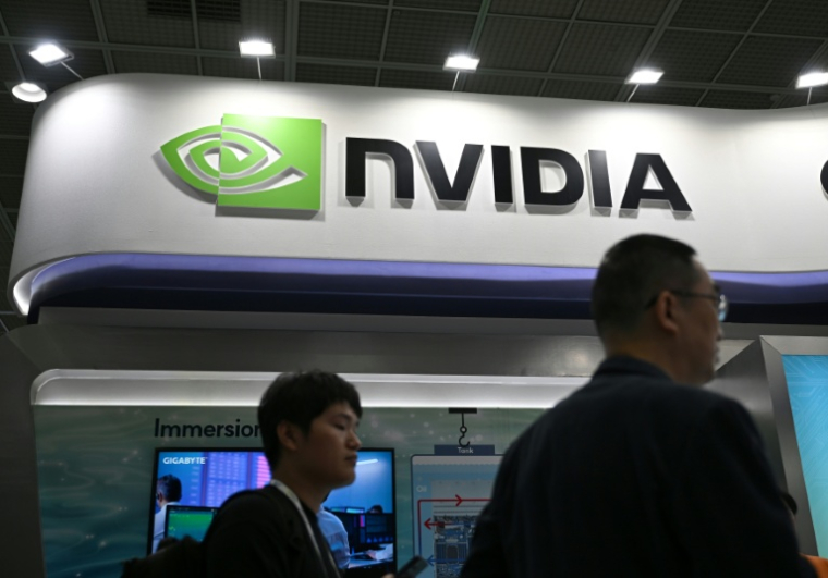 Le logo de Nvidia au Korea Electronics Show, le 22 octobre 2025 ( AFP / Jung Yeon-je )